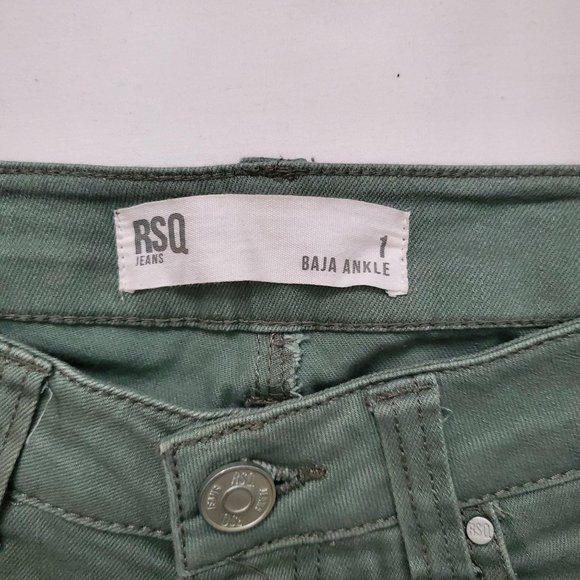 Set Of 2 Women's RSQ Baja Ankle Distressed Sz 1 & Encore Light Wash Sz 5 Jeans - Picture 11 of 14